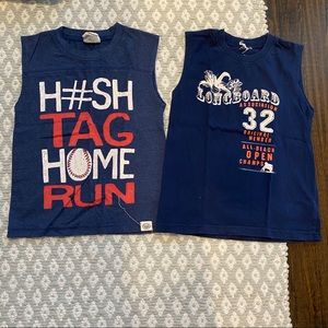 Wes and Willy Boys Sleeveless Tee Bundle Size 4